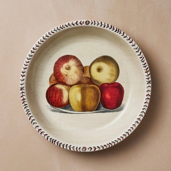 APPLE PIE Ceramic Painted Plate John Derian Artful Whimsy Thanksgiving - Picture 2 of 6